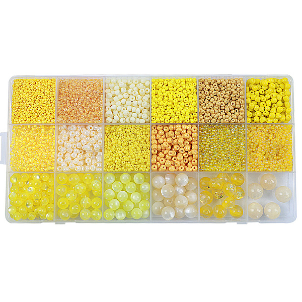 PandaHall DIY 18 Style Resin & Acrylic Beads Jewelry Making Finding Kit, Round & Rice & Tube, Yellow, 6.5~7x2~12x1.5~11.5mm, Hole: 0.7~2mm...
PandaHall DIY 18 Style Resin & Acrylic Beads Jewelry Making Finding Kit, Round & Rice & Tube, Yellow, 6.5~7x2~12x1.5~11.5mm, Hole: 0.7~2mm...