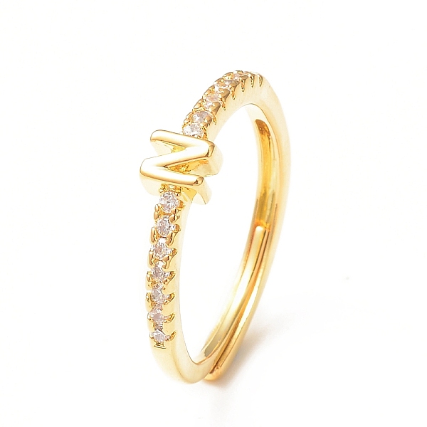 PandaHall Clear Cubic Zirconia Initial Letter Adjustable Ring, Golden Brass Jewelry for Women, Letter.N, Inner Diameter: 18mm Brass+Cubic...
PandaHall Clear Cubic Zirconia Initial Letter Adjustable Ring, Golden Brass Jewelry for Women, Letter.N, Inner Diameter: 18mm Brass+Cubic...