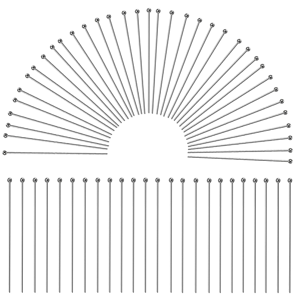 PandaHall SUNNYCLUE 400Pcs 304 Stainless Steel Ball Head Pins, Stainless Steel Color, 50x0.7mm(21 Gauge), Head: 2mm 304 Stainless Steel
PandaHall SUNNYCLUE 400Pcs 304 Stainless Steel Ball Head Pins, Stainless Steel Color, 50x0.7mm(21 Gauge), Head: 2mm 304 Stainless Steel