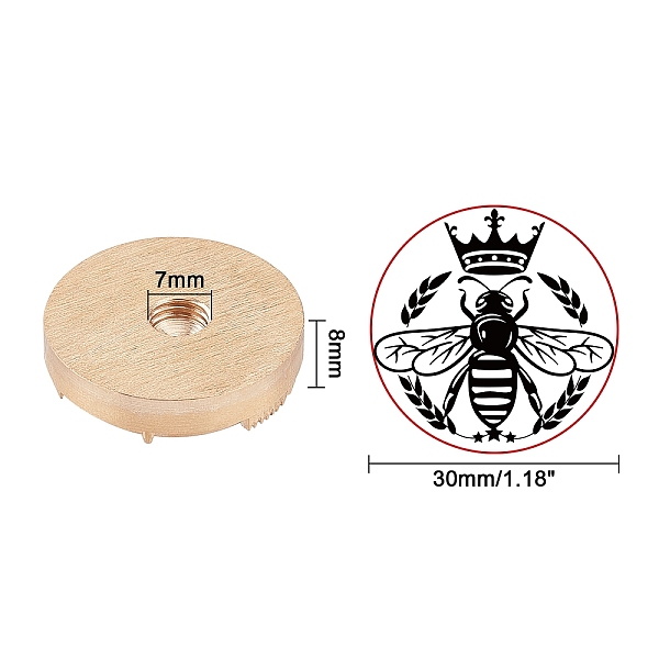 PandaHall DIY Scrapbook, Brass Wax Seal Stamp Head, for Cake/Wood/Leather, Flat Round, Golden, Bees Pattern, 40mm Brass Bees
PandaHall DIY Scrapbook, Brass Wax Seal Stamp Head, for Cake/Wood/Leather, Flat Round, Golden, Bees Pattern, 40mm Brass Bees