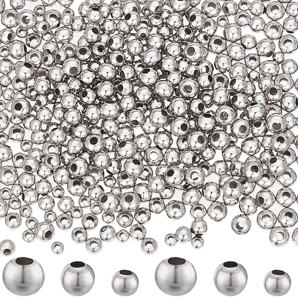 PandaHall Beebeecraft 1200Pcs 3 Style 304 Stainless Steel Beads, Round, Stainless Steel Color, 4~6mm, Hole: 1.6~2.2mm, 400pcs/style 304...
PandaHall Beebeecraft 1200Pcs 3 Style 304 Stainless Steel Beads, Round, Stainless Steel Color, 4~6mm, Hole: 1.6~2.2mm, 400pcs/style 304...