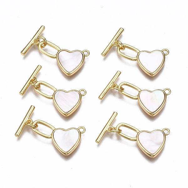 PandaHall Brass Toggle Clasps, with Freshwater Shell, Nickel Free, Heart, Real 18K Gold Plated, 26mm long, Bar: 15.5x4x2mm, hole: 1.5mm...
PandaHall Brass Toggle Clasps, with Freshwater Shell, Nickel Free, Heart, Real 18K Gold Plated, 26mm long, Bar: 15.5x4x2mm, hole: 1.5mm...