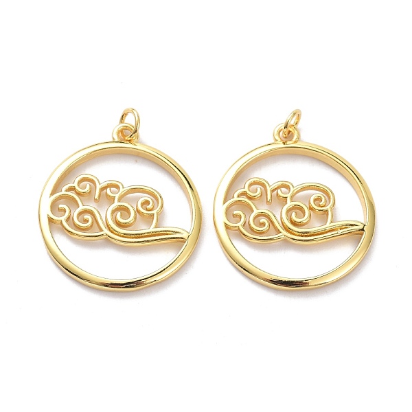 PandaHall Brass Pendants, with Jump Ring, Long-Lasting Plated, Flat Round with Cloud, Real 18K Gold Plated, 27.5x25x2mm, Jump Ring: 5x1mm...
PandaHall Brass Pendants, with Jump Ring, Long-Lasting Plated, Flat Round with Cloud, Real 18K Gold Plated, 27.5x25x2mm, Jump Ring: 5x1mm...