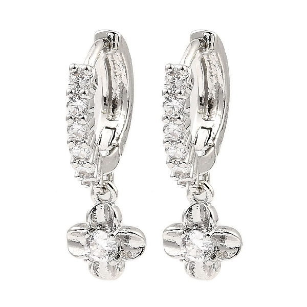 PandaHall Brass with Cubic Zirconia Dangle Hoop Earrings, Flower, Platinum, 22x7.5mm Cubic Zirconia Flower Clear
PandaHall Brass with Cubic Zirconia Dangle Hoop Earrings, Flower, Platinum, 22x7.5mm Cubic Zirconia Flower Clear