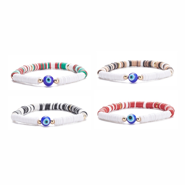 PandaHall 4Pcs Handmade Polymer Clay Heishi Surfer Stretch Bracelets Set, Lampwork Evil Eye Round Beaded Preppy Bracelet Women, Cerise..., Red
PandaHall 4Pcs Handmade Polymer Clay Heishi Surfer Stretch Bracelets Set, Lampwork Evil Eye Round Beaded Preppy Bracelet Women, Cerise..., Red