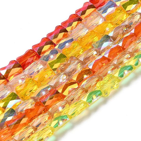 PandaHall Transparent Electroplate Glass Beads Strands, AB Color Plated, Faceted, Bamboo, Mixed Color, 7.6x5.5~6x4mm, Hole: 1.4mm, about..., Multicolor
PandaHall Transparent Electroplate Glass Beads Strands, AB Color Plated, Faceted, Bamboo, Mixed Color, 7.6x5.5~6x4mm, Hole: 1.4mm, about..., Multicolor