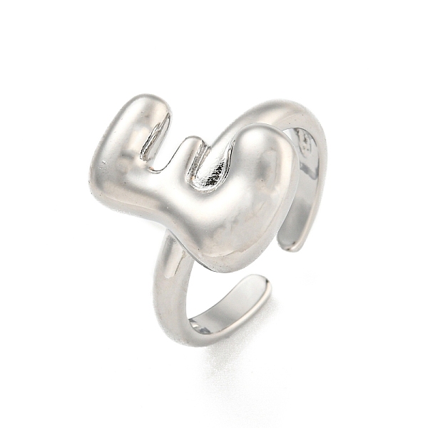 PandaHall Brass Letter Open Cuff Rings for Women, Adjustable, Platinum, Letter E, 15~16.5x7~16.5mm Brass Letter E
PandaHall Brass Letter Open Cuff Rings for Women, Adjustable, Platinum, Letter E, 15~16.5x7~16.5mm Brass Letter E