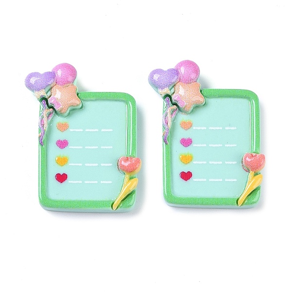 PandaHall Opaque Resin Decoden Cabochons, Notepad, Aquamarine, 29.5x23.5x7.5mm Resin Rectangle Green
PandaHall Opaque Resin Decoden Cabochons, Notepad, Aquamarine, 29.5x23.5x7.5mm Resin Rectangle Green