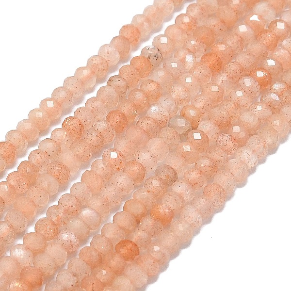 PandaHall Natural Peach Moonstone Beads Strands, Faceted, Rondelle, 2~2.5x2mm, Hole: 0.5mm, about 223~226pcs/strand, 14.96~15.16 inch...
PandaHall Natural Peach Moonstone Beads Strands, Faceted, Rondelle, 2~2.5x2mm, Hole: 0.5mm, about 223~226pcs/strand, 14.96~15.16 inch...