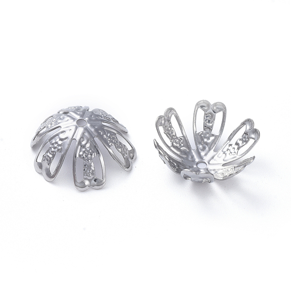 PandaHall 6-Petal 304 Stainless Steel Fancy Bead Caps, Flower , Stainless Steel Color, 17x6.5mm, Hole: 1.5mm 304 Stainless Steel
PandaHall 6-Petal 304 Stainless Steel Fancy Bead Caps, Flower , Stainless Steel Color, 17x6.5mm, Hole: 1.5mm 304 Stainless Steel