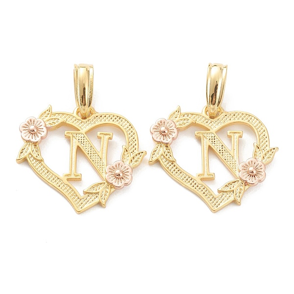 PandaHall Real 18K Gold Plated Brass Pendants, Heart with Alphabet, Letter.N, 18x20x3mm, Hole: 6.5x3mm Brass Letter N
PandaHall Real 18K Gold Plated Brass Pendants, Heart with Alphabet, Letter.N, 18x20x3mm, Hole: 6.5x3mm Brass Letter N