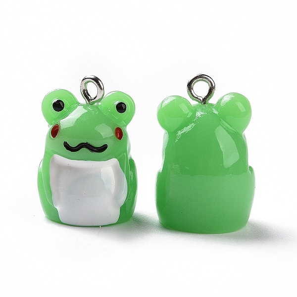 PandaHall Opaque Resin Pendants, Frog Charms, with Platinum Tone Iron Loops, Lime Green, 21.5x14x13.5mm, Hole: 2mm Iron+Resin Frog
PandaHall Opaque Resin Pendants, Frog Charms, with Platinum Tone Iron Loops, Lime Green, 21.5x14x13.5mm, Hole: 2mm Iron+Resin Frog