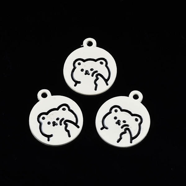 PandaHall Alloy Spray Painted Enamel Pendants, Cadmium Free & Lead Free, Flat Round with Bear, Black, 20.5x18x1.5mm, Hole: 1.8mm...
PandaHall Alloy Spray Painted Enamel Pendants, Cadmium Free & Lead Free, Flat Round with Bear, Black, 20.5x18x1.5mm, Hole: 1.8mm...