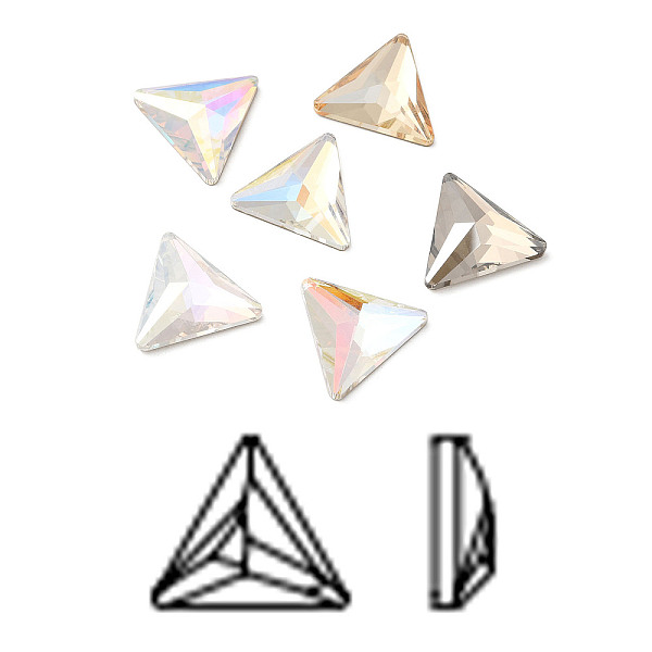 PandaHall K9 Glass Rhinestone Cabochons, Flat Back & Back Plated, Faceted, Triangle, Mixed Color, 16x18x5.5mm Glass Rhinestone Triangle..., Multicolor
PandaHall K9 Glass Rhinestone Cabochons, Flat Back & Back Plated, Faceted, Triangle, Mixed Color, 16x18x5.5mm Glass Rhinestone Triangle..., Multicolor