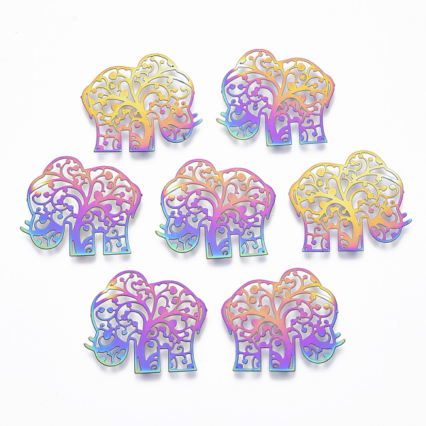 PandaHall Ion Plating(IP) 201 Stainless Steel Joiners Links, Etched Metal Embellishments, Elephant, Rainbow Color, 22x25.5x0.4mm 201...
PandaHall Ion Plating(IP) 201 Stainless Steel Joiners Links, Etched Metal Embellishments, Elephant, Rainbow Color, 22x25.5x0.4mm 201...