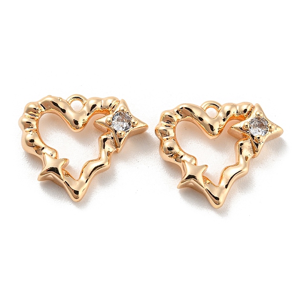 PandaHall Brass Micro Pave Cubic Zirconia Pendants, Heart Charm, Real 18K Gold Plated, 14x16x4mm, Hole: 1.2mm Brass+Cubic Zirconia Heart..., Clear
PandaHall Brass Micro Pave Cubic Zirconia Pendants, Heart Charm, Real 18K Gold Plated, 14x16x4mm, Hole: 1.2mm Brass+Cubic Zirconia Heart..., Clear
