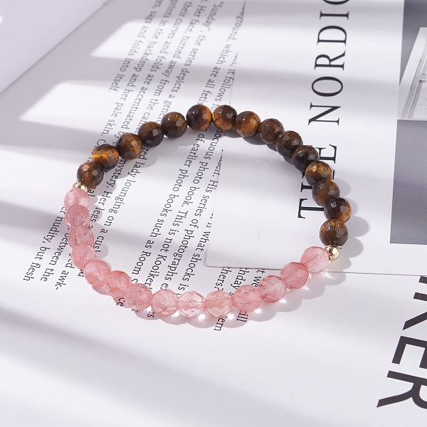 PandaHall Cherry Quartz Glass & Tiger Eye Round Beads Stretch Bracelet for Women, Inner Diameter: 2-1/8 inch(5.5cm) Cherry Quartz Glass
PandaHall Cherry Quartz Glass & Tiger Eye Round Beads Stretch Bracelet for Women, Inner Diameter: 2-1/8 inch(5.5cm) Cherry Quartz Glass