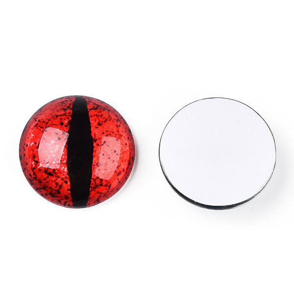 PandaHall Glass Cabochons, Half Round with Evil Eye, Vertical Pupil, Red, 20x6.5mm Glass Half Round Red
PandaHall Glass Cabochons, Half Round with Evil Eye, Vertical Pupil, Red, 20x6.5mm Glass Half Round Red