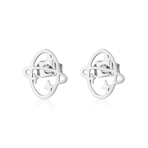 PandaHall Sweet Stainless Steel Flat Planet Earrings for Daily Wear, Women's Fashion. Stainless Steel
PandaHall Sweet Stainless Steel Flat Planet Earrings for Daily Wear, Women's Fashion. Stainless Steel