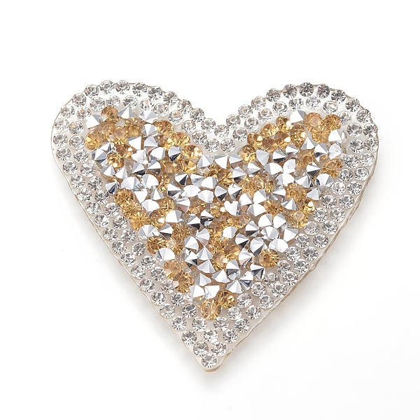 PandaHall Plastic Clothing Patches, with Resin Rhinestone, Heart, Gold, 43x50x2.5mm Resin Rhinestone Heart Gold
PandaHall Plastic Clothing Patches, with Resin Rhinestone, Heart, Gold, 43x50x2.5mm Resin Rhinestone Heart Gold