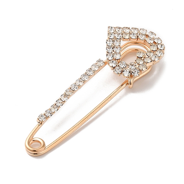 PandaHall Zinc Alloy Brooch, with Resin Rhinestone, Light Gold, Heart, 58x19x8mm Alloy+Rhinestone Heart Clear
PandaHall Zinc Alloy Brooch, with Resin Rhinestone, Light Gold, Heart, 58x19x8mm Alloy+Rhinestone Heart Clear