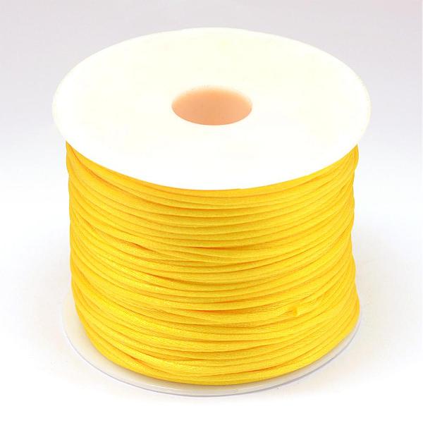 PandaHall Nylon Thread, Rattail Satin Cord, Gold, 1.5mm, about 100yards/roll(300 feet/roll) Nylon Gold
PandaHall Nylon Thread, Rattail Satin Cord, Gold, 1.5mm, about 100yards/roll(300 feet/roll) Nylon Gold