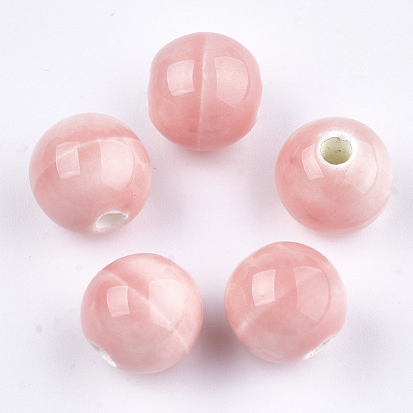 PandaHall Handmade Porcelain Beads, Bright Glazed Porcelain, Round, Pink, 8~8.5x7.5~8mm, Hole: 1.5~2mm Porcelain Round Pink
PandaHall Handmade Porcelain Beads, Bright Glazed Porcelain, Round, Pink, 8~8.5x7.5~8mm, Hole: 1.5~2mm Porcelain Round Pink