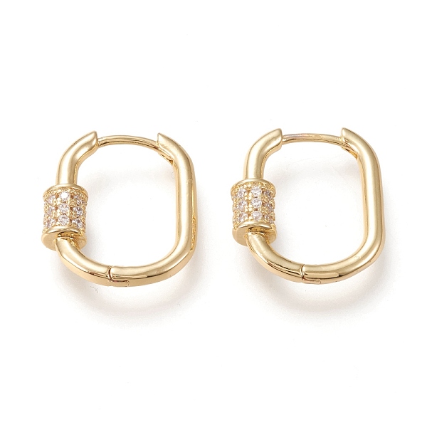 PandaHall Brass Micro Pave Clear Cubic Zirconia Huggie Hoop Earrings, Long-Lasting Plated, Oval with Column, Real 18K Gold Plated...
PandaHall Brass Micro Pave Clear Cubic Zirconia Huggie Hoop Earrings, Long-Lasting Plated, Oval with Column, Real 18K Gold Plated...