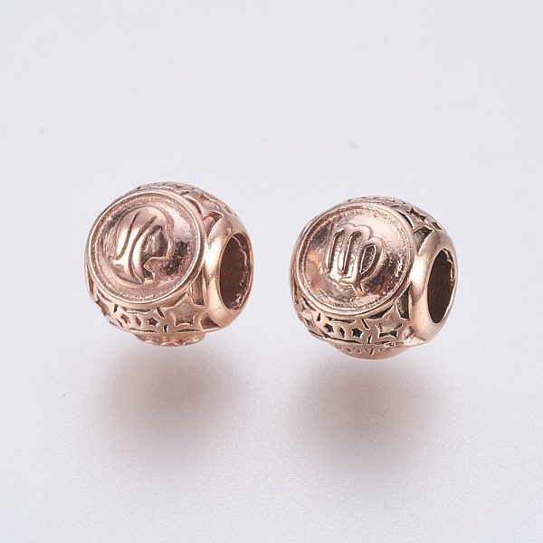 PandaHall 316 Surgical Stainless Steel European Beads, Large Hole Beads, Rondelle with Constellations Virgo, Rose Gold, 10x9mm, Hole: 4mm...
PandaHall 316 Surgical Stainless Steel European Beads, Large Hole Beads, Rondelle with Constellations Virgo, Rose Gold, 10x9mm, Hole: 4mm...