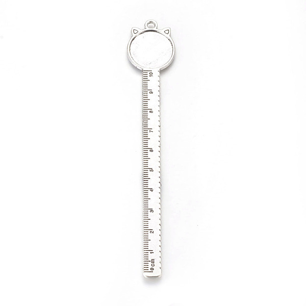 PandaHall Tibetan Style Alloy Big Pendant Cabochon Settings, Ruler with Cat Shape, Antique Silver, 129x22.5x2mm, Hole: 3mm, Tray: 20mm Alloy...
PandaHall Tibetan Style Alloy Big Pendant Cabochon Settings, Ruler with Cat Shape, Antique Silver, 129x22.5x2mm, Hole: 3mm, Tray: 20mm Alloy...