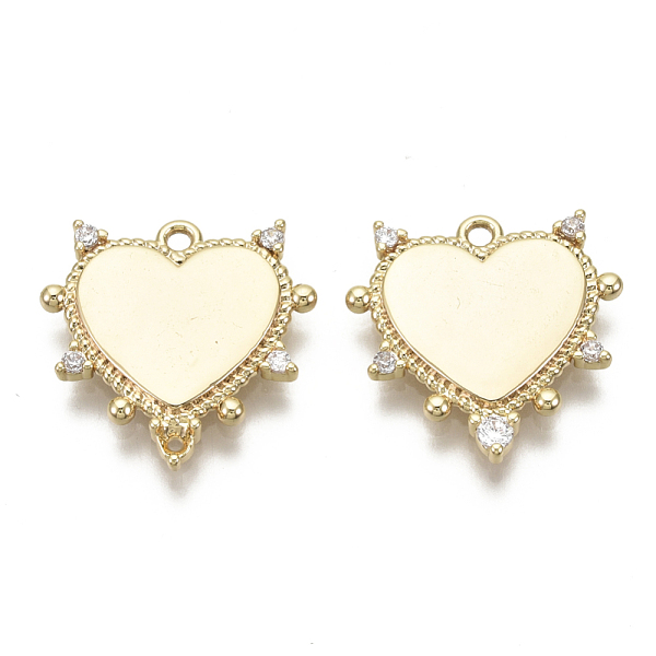 PandaHall Brass Micro Pave Clear Cubic Zirconia Pendants, Heart, Nickel Free, Real 18K Gold Plated, 17x17x2mm, Hole: 1.4mm Brass+Cubic...
PandaHall Brass Micro Pave Clear Cubic Zirconia Pendants, Heart, Nickel Free, Real 18K Gold Plated, 17x17x2mm, Hole: 1.4mm Brass+Cubic...