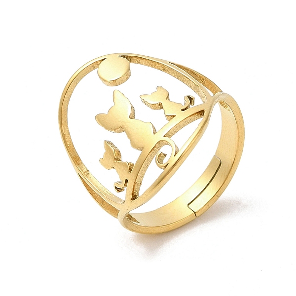 PandaHall Ion Plating(IP) 304 Stainless Steel Hollow Cat Adjustable Ring, Real 18K Gold Plated, Inner Diameter: 17mm 304 Stainless Steel
PandaHall Ion Plating(IP) 304 Stainless Steel Hollow Cat Adjustable Ring, Real 18K Gold Plated, Inner Diameter: 17mm 304 Stainless Steel