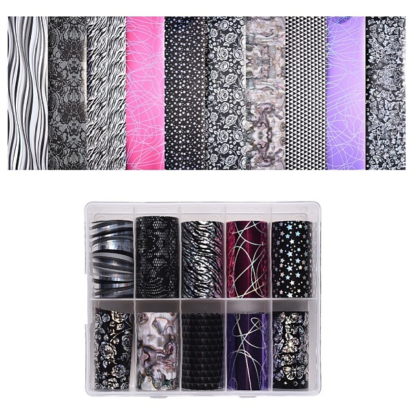 PandaHall Nail Art Transfer Stickers, Nail Decals, DIY Nail Tips Decoration for Women, Mixed Color, 40mm, anout 1m/roll, 10rolls/box Plastic..., Multicolor
PandaHall Nail Art Transfer Stickers, Nail Decals, DIY Nail Tips Decoration for Women, Mixed Color, 40mm, anout 1m/roll, 10rolls/box Plastic..., Multicolor