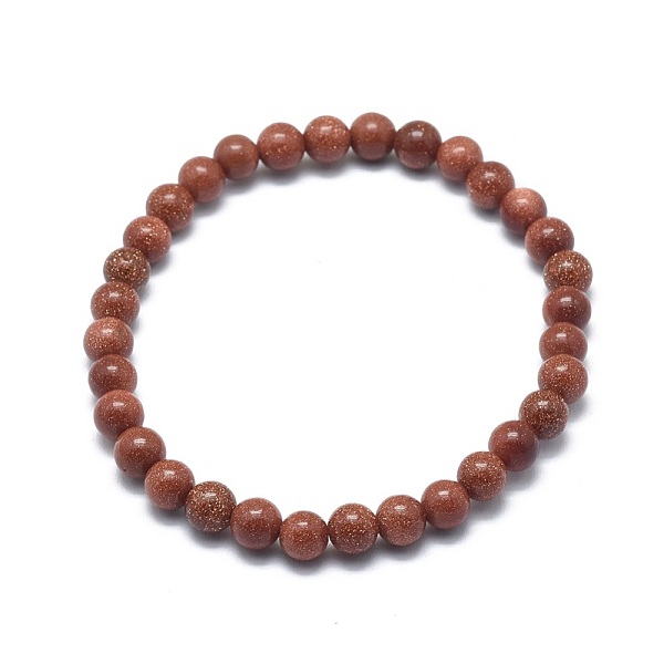 PandaHall Synthetic Goldstone Bead Stretch Bracelets, Round, 2-1/8 inch~2-3/8 inch(5.5~6cm), Bead: 8mm Goldstone
PandaHall Synthetic Goldstone Bead Stretch Bracelets, Round, 2-1/8 inch~2-3/8 inch(5.5~6cm), Bead: 8mm Goldstone