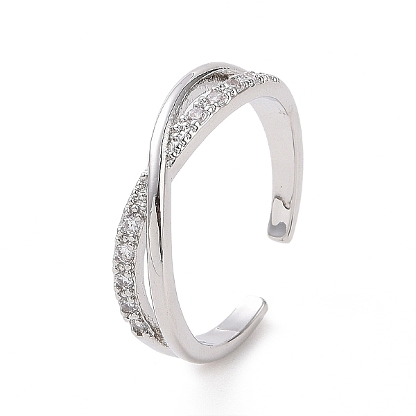 PandaHall Clear Cubic Zirconia Criss Cross Open Cuff Ring, Brass Jewelry for Women, Platinum, Inner Diameter: 18mm Brass+Cubic Zirconia...
PandaHall Clear Cubic Zirconia Criss Cross Open Cuff Ring, Brass Jewelry for Women, Platinum, Inner Diameter: 18mm Brass+Cubic Zirconia...