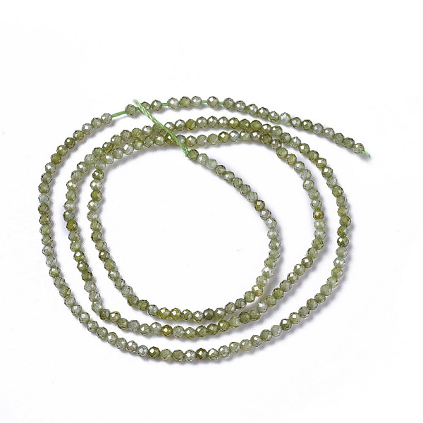PandaHall Cubic Zirconia Beads Strands, Faceted, Round, Olive Drab, 1.5~2x2mm, Hole: 0.2mm, about 178~186pcs/strand, 15~15.5 inch..., Green
PandaHall Cubic Zirconia Beads Strands, Faceted, Round, Olive Drab, 1.5~2x2mm, Hole: 0.2mm, about 178~186pcs/strand, 15~15.5 inch..., Green