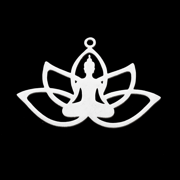 PandaHall 201 Stainless Steel Pendants, Laser Cut, Lotus with Yoga, Stainless Steel Color, 25x36.5x1mm, Hole: 1.6mm 201 Stainless Steel...
PandaHall 201 Stainless Steel Pendants, Laser Cut, Lotus with Yoga, Stainless Steel Color, 25x36.5x1mm, Hole: 1.6mm 201 Stainless Steel...
