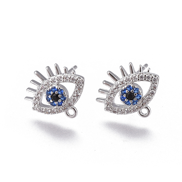 PandaHall Brass Stud Earring Findings, with Loop, Micro Pave Cubic Zirconia, Eyes, Colorful, Platinum, 10x12x2.5mm, Hole: 1mm, Pin: 0.8mm...
PandaHall Brass Stud Earring Findings, with Loop, Micro Pave Cubic Zirconia, Eyes, Colorful, Platinum, 10x12x2.5mm, Hole: 1mm, Pin: 0.8mm...