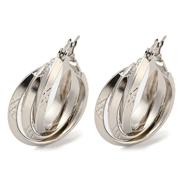 PandaHall 202 Stainless Steel Multi Layered Hoop Earrings, with 304 Stainless Steel Pins for Women, Stainless Steel Color, 28x9mm 202...
PandaHall 202 Stainless Steel Multi Layered Hoop Earrings, with 304 Stainless Steel Pins for Women, Stainless Steel Color, 28x9mm 202...