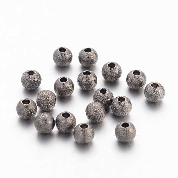 PandaHall Brass Textured Beads, Nickel Free, Round, Gunmetal, Size: about 4mm in diameter, hole: 1mm Brass Round
PandaHall Brass Textured Beads, Nickel Free, Round, Gunmetal, Size: about 4mm in diameter, hole: 1mm Brass Round