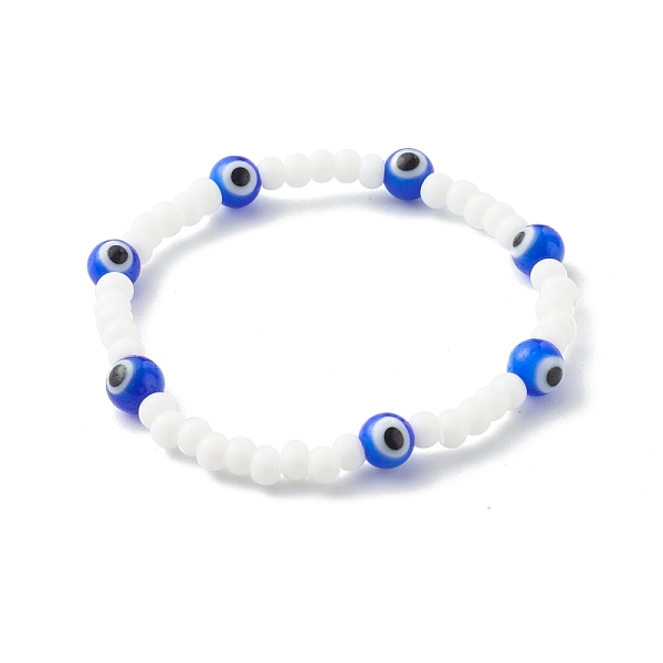PandaHall Glass Beads & Handmade Lampwork Beads Stretch Bracelets for Kid, Evil Eye, Blue, Inner Diameter: 1-3/4 inch(4.5cm) Glass Evil Eye...
PandaHall Glass Beads & Handmade Lampwork Beads Stretch Bracelets for Kid, Evil Eye, Blue, Inner Diameter: 1-3/4 inch(4.5cm) Glass Evil Eye...