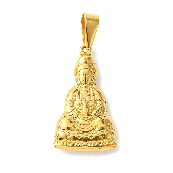 PandaHall Vacuum Plating 304 Stainless Steel Pendants, Avalokitesvara Charm, Golden, 28x16x4mm, Hole: 7x3mm 304 Stainless Steel Human
PandaHall Vacuum Plating 304 Stainless Steel Pendants, Avalokitesvara Charm, Golden, 28x16x4mm, Hole: 7x3mm 304 Stainless Steel Human