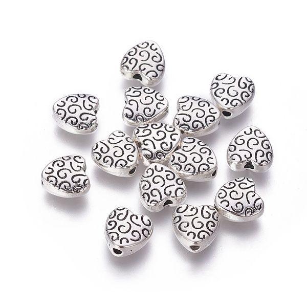 PandaHall Tibetan Style Alloy Beads, Cadmium Free & Nickel Free & Lead Free, Heart, Antique Silver, 9x9x4mm, Hole: 1.5mm Alloy Heart
PandaHall Tibetan Style Alloy Beads, Cadmium Free & Nickel Free & Lead Free, Heart, Antique Silver, 9x9x4mm, Hole: 1.5mm Alloy Heart