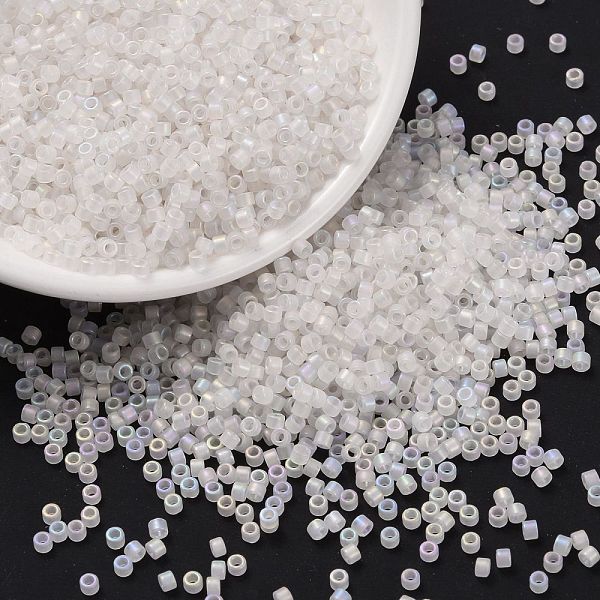 PandaHall Cylinder Seed Beads, Frosted AB Colors, Round Hole, Uniform Size, White, 2x1.5mm, Hole: 0.8mm, about 40000pcs/bag, about 450g/bag...
PandaHall Cylinder Seed Beads, Frosted AB Colors, Round Hole, Uniform Size, White, 2x1.5mm, Hole: 0.8mm, about 40000pcs/bag, about 450g/bag...