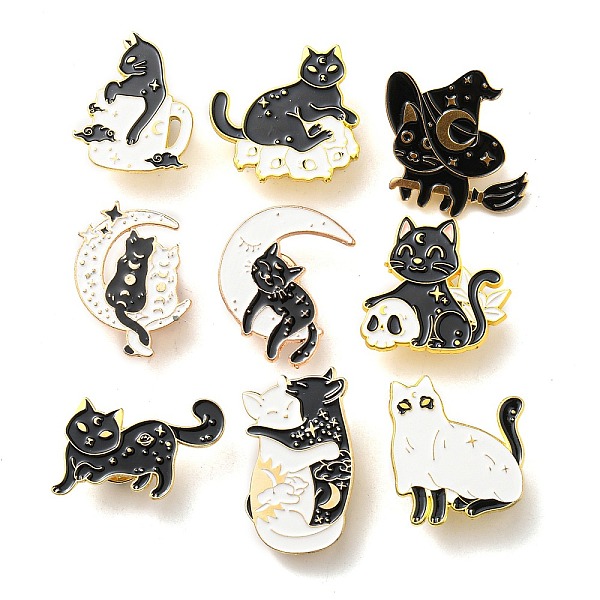 PandaHall 9Pcs 9 Style Cat Enamel Pins, Cute Alloy Enamel Brooches for Backpacks Clothes, Light Gold, Black, 20~35x22~31x9.5mm, 1pc/style...
PandaHall 9Pcs 9 Style Cat Enamel Pins, Cute Alloy Enamel Brooches for Backpacks Clothes, Light Gold, Black, 20~35x22~31x9.5mm, 1pc/style...