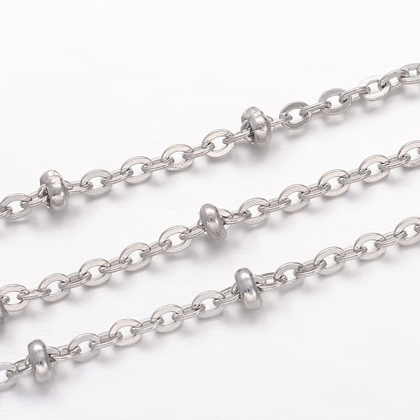 PandaHall 3.28 Feet 304 Stainless Steel Cable Chains, Soldered, Satellite Chains, with Rondelle Beads, Stainless Steel Color, 3x2.3x0.6mm...
PandaHall 3.28 Feet 304 Stainless Steel Cable Chains, Soldered, Satellite Chains, with Rondelle Beads, Stainless Steel Color, 3x2.3x0.6mm...