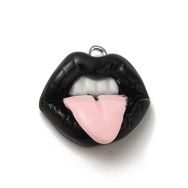 PandaHall Opaque Resin Pendants, Lip Charms with Platinum Plated Iron Loops, Black, 18.5x18.5x8.5mm, Hole: 2mm Iron+Resin Lip Black
PandaHall Opaque Resin Pendants, Lip Charms with Platinum Plated Iron Loops, Black, 18.5x18.5x8.5mm, Hole: 2mm Iron+Resin Lip Black