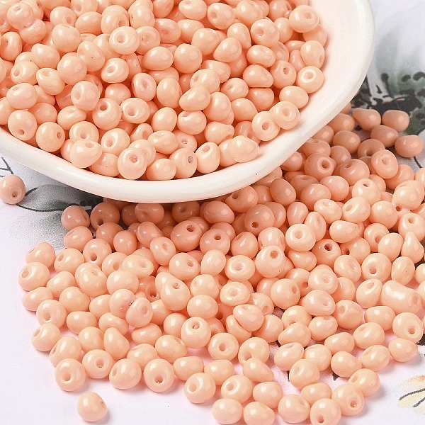 PandaHall 6/0 Opaque Baking Paint Glass Seed Beads, Teardrop, PeachPuff, 4.5~5x4x3~3.5mm, Hole: 0.9mm, about 5625Pcs/Pound Glass Teardrop..., Brown
PandaHall 6/0 Opaque Baking Paint Glass Seed Beads, Teardrop, PeachPuff, 4.5~5x4x3~3.5mm, Hole: 0.9mm, about 5625Pcs/Pound Glass Teardrop..., Brown