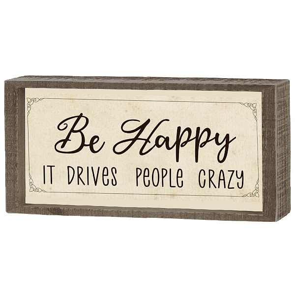 PandaHall CHGCRAFT Inset Box Sign "be happy it drives people crazy" Display Board Sign Inspirational Wall Art Sign Funny Home Decor Humor..., Orange
PandaHall CHGCRAFT Inset Box Sign "be happy it drives people crazy" Display Board Sign Inspirational Wall Art Sign Funny Home Decor Humor..., Orange