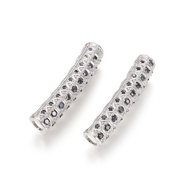 PandaHall Brass Micro Pave Cubic Zirconia Beads, Long-Lasting Plated, Tube Beads, Black, Platinum, 30x6mm, Hole: 3.5mm Brass+Cubic Zirconia...
PandaHall Brass Micro Pave Cubic Zirconia Beads, Long-Lasting Plated, Tube Beads, Black, Platinum, 30x6mm, Hole: 3.5mm Brass+Cubic Zirconia...